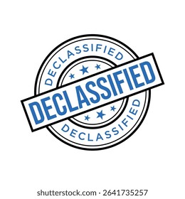 Declassified Letter Rubber Stamp Vector Design Template