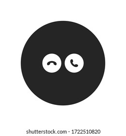 Rechazar y aceptar el vector de icono de botones de llamada telefónica. Signo de llamada telefónica