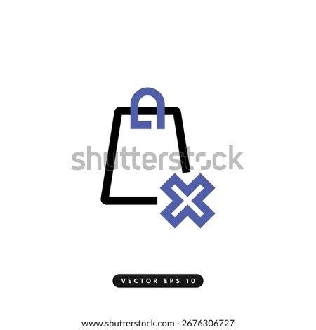 Decline Bag Icon. Duo Tone Icon