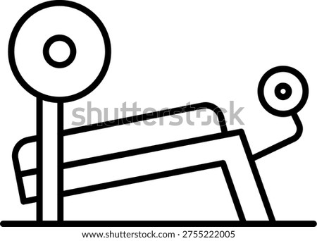 Decline Bench Illustration vector Icon Design