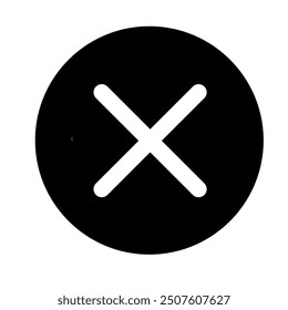 Decline Button with minimal icon and vector