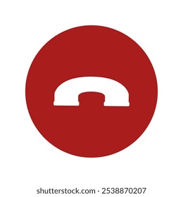 Decline call illustrated on white background