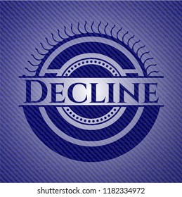 Decline emblem with jean high quality background