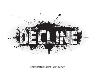 Decline grunge icon,rubber stamps