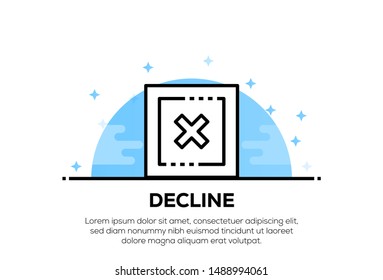 DECLINE AND ILLUSTRATION ICON CONCEPT