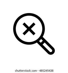Decline, magnifier  line icon. Pixel perfect fully editable vector icon suitable for websites, info graphics and print media.