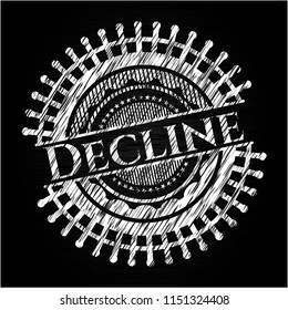 Decline on chalkboard