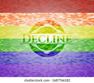 Declinar el fondo del mosaico con los colores de la bandera LGBT