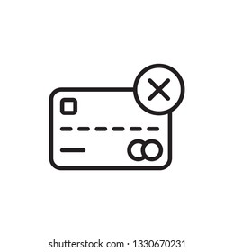 Decline Payment Icon. Payment Icon Vector Line Style