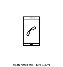 Decline phone call. Decline call button on smartphone screen. Modern flat design. Vector illustration
