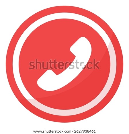 Decline phone call icon isolated on white background.
