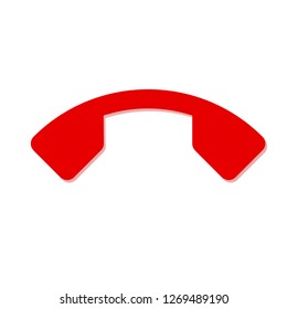 Decline phone icon on a white background