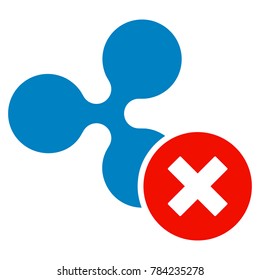 Decline Ripple flat vector icon. An isolated icon on a white background.