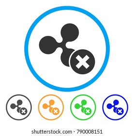 Decline Ripple rounded icon. Style is a flat gray symbol inside light blue circle with bonus colored variants. Decline Ripple vector designed for web and software interfaces.