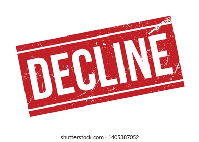 Decline rubber stamp. Red Decline rubber grunge stamp vector illustration - Vector