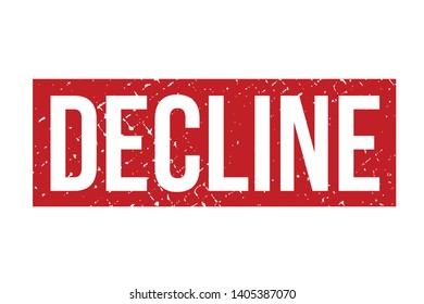Decline rubber stamp. Red Decline rubber grunge stamp vector illustration - Vector