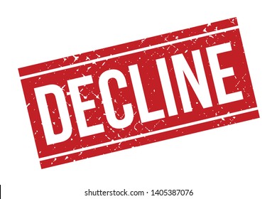 Decline rubber stamp. Red Decline rubber grunge stamp vector illustration - Vector