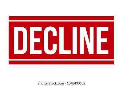 Decline rubber stamp. Red Decline stamp seal – Vector