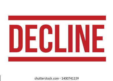 Decline Rubber Stamp. Red Decline Stamp Seal – Vector