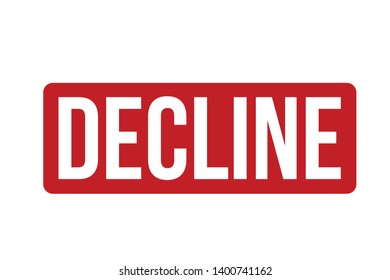 Decline rubber stamp vector illustration. Red Decline stamp seal – Vector