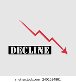 "Declinación" - ilustración vectorial para empresas
