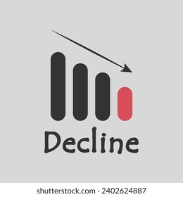 "Decline" - vector illustration for business