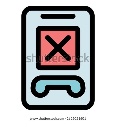 Declined call displayed on a smartphone screen, symbolizing missed communication or rejection of a phone call