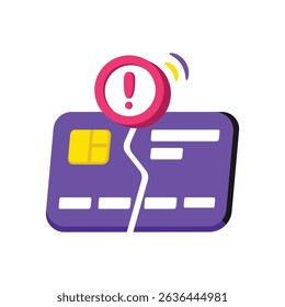 Icono de estilo de Vector de tarjeta rechazado. Archivo Eps 10