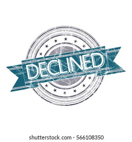 Declined grunge rubber stamp on white