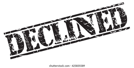 declined grunge stamp, vector illustration