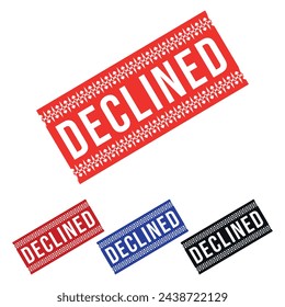 Declined Rubber stamp Design art Illustration 