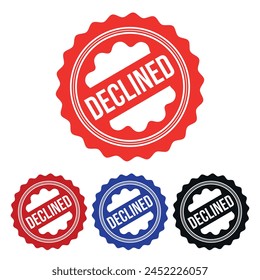 Declined Rubber stamp Design Art illustration 