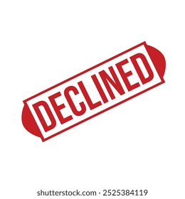 Declined Rubber stamp design Vector 