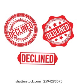 Declined Rubber stamp design Vector 