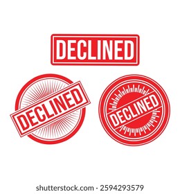 Declined Rubber stamp design Vector 