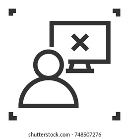 Declined User Line Icon