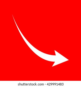 Declining arrow sign