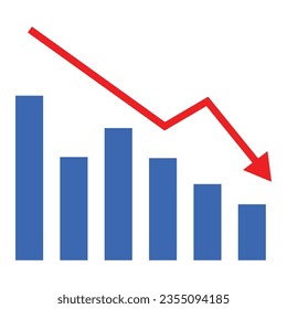 declining business chart suitable for project and web design