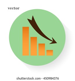 declining graph icon