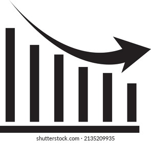 Declining graph sign. Violet icon with flat style shadow path..eps
