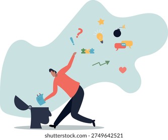 Declutter your mind, clear your brain to regain focus improve creative thinking ability, free up memory.human life and situation.