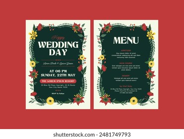 Deco Art Wedding Invitation Card