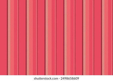Deco background vector pattern, deep textile lines texture. Wrapping stripe fabric vertical seamless in red and orange colors palette.