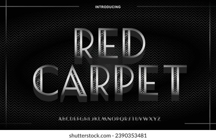 Deco Elegance: A Vector Font in Art Deco Style, Radiating Sophistication and Timeless Glamour. Elevate Your Designs with Elegant Typography