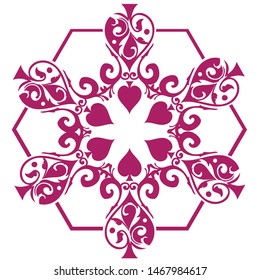 deco fleur, floral decorative element or decal