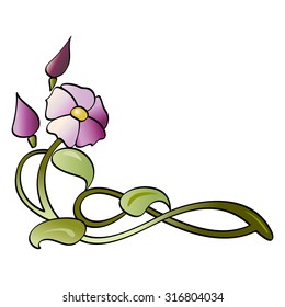 Deco, flower/ Sketch for fusing