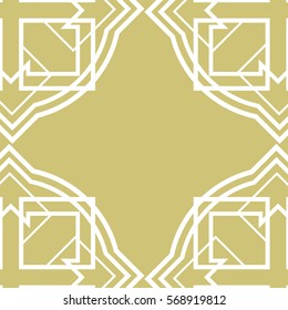 Deco Frame White on Taupe