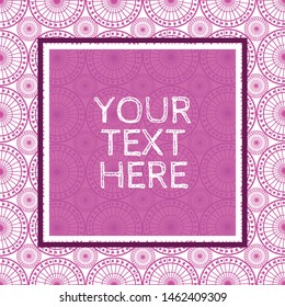 Deco fretwork inspired circle pattern