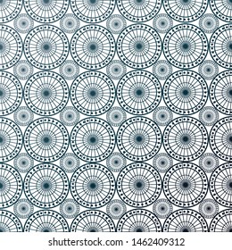 Deco fretwork inspired circle pattern