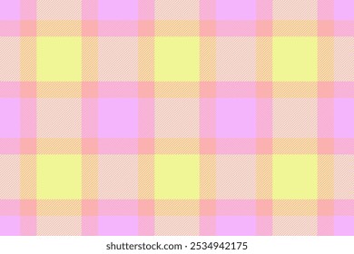 Deco vector background textile, lady pattern tartan check. Size seamless texture plaid fabric in light and lime colors.